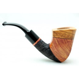 Briar pipe Paronelli HALF RUSTICATED handmade