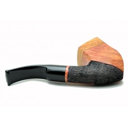 Briar pipe Paronelli HALF RUSTICATED handmade