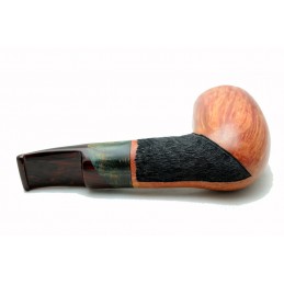 Briar pipe Paronelli REVERSE HALF RUSTICATED handmade