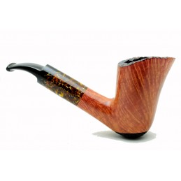 Briar pipe Paronelli REVERSE HALF RUSTICATED handmade