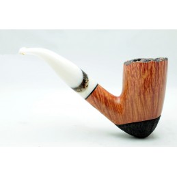 Briar pipe Paronelli HALF RUSTICATED handmade