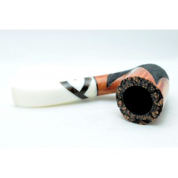 Briar pipe Paronelli HALF RUSTICATED handmade