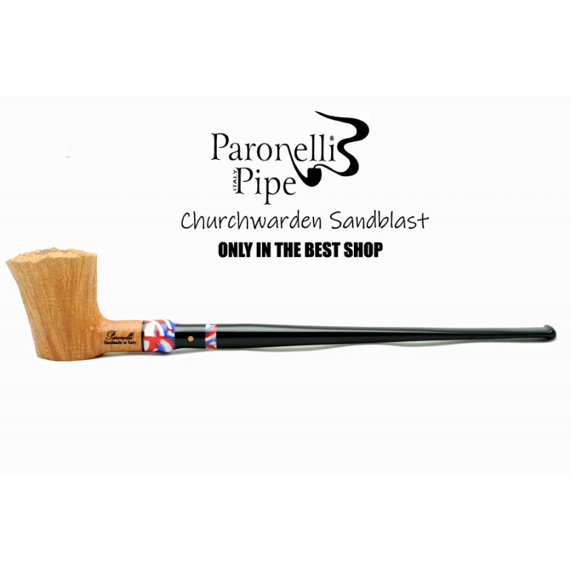 Briar pipe Paronelli CHURCHWARDEN SANDBLAST handmade