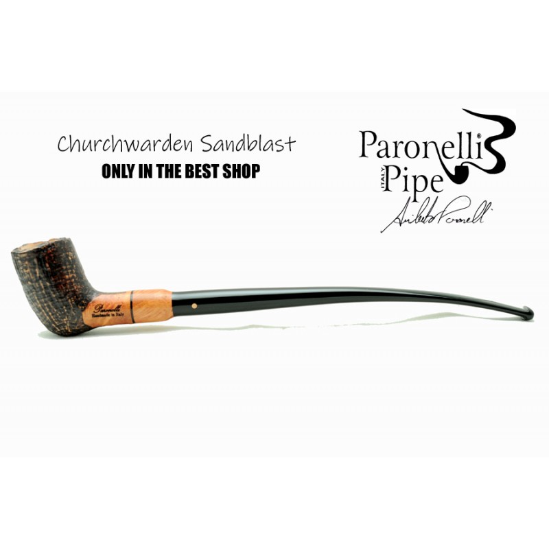 Briar pipe Paronelli CHURCHWARDEN SANDBLAST handmade