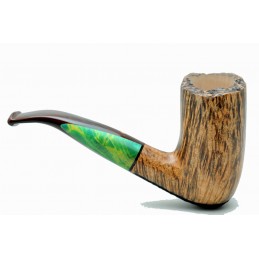 Briar pipe Paronelli HALF RUSTICATED handmade