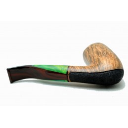 Briar pipe Paronelli HALF RUSTICATED handmade