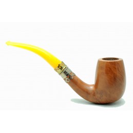 Pipa radica e ambra curva anno 1950 by Paronelli Pipe