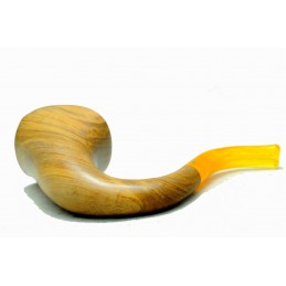 Olive wood pipe Paronelli calabash curved hole handmade