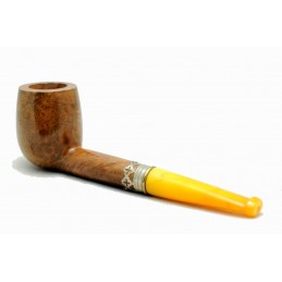 Pipa radica e ambra billiard anno 1930 by Paronelli Pipe