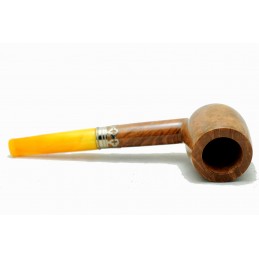 vintage old briar and amber pipe billiard year 1930 by paronelli pipe