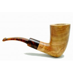 Olive wood pipe Paronelli half bent handmade