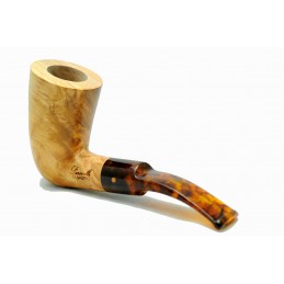 Olive wood pipe Paronelli half bent handmade