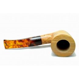 Olive wood pipe Paronelli half bent handmade