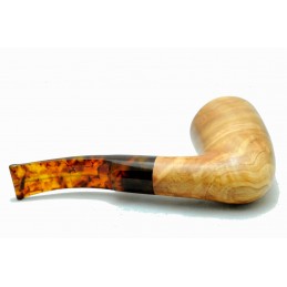 Olive wood pipe Paronelli half bent handmade