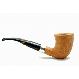 Briar pipe Paronelli half bent sandblast natural handmade