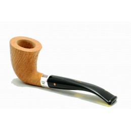 Briar pipe Paronelli half bent sandblast natural handmade