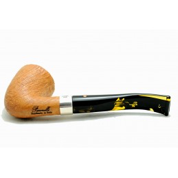 Briar pipe Paronelli half bent sandblast natural handmade