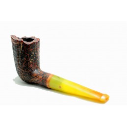Briar pipe Paronelli sandblast handmade amber mouthpiece