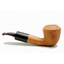 Briar pipe Paronelli half bent sandblast natural handmade