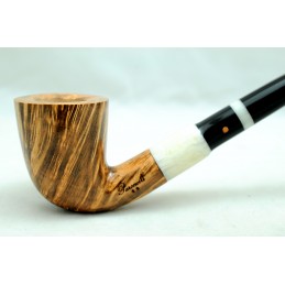 Briar pipe Paronelli bent churchwarden handmade with double mouthpiece