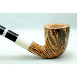 Briar pipe Paronelli bent churchwarden handmade with double mouthpiece