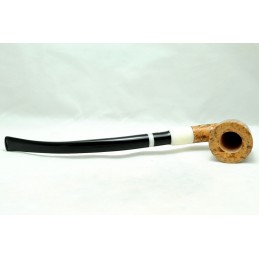 Briar pipe Paronelli bent churchwarden handmade with double mouthpiece