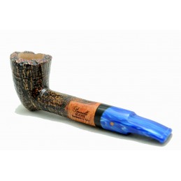 Briar pipe Paronelli REVERSE freehand sandblast handmade