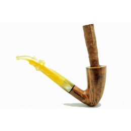 Briar pipe Paronelli Toscano walnut contrast handmade