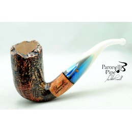 Briar pipe Paronelli bent sandblast handmade