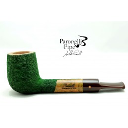 Briar pipe Paronelli lumberman rusticated green handmade