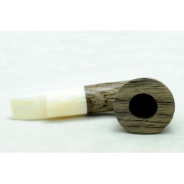 Grey Bog Oak 5000 years pipe Paronelli REVERSE sandblast handmade