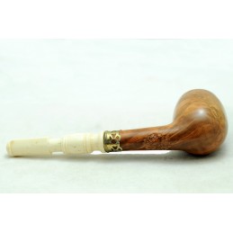 Briar and ivory pipe billiard year 1940 by Paronelli Pipe