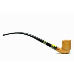 Wild olive wood pipe Paronelli churchwarden handmade double mouthpiece