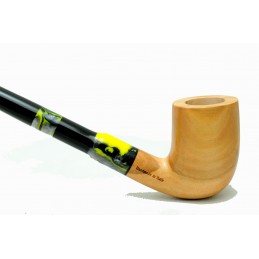 Wild olive wood pipe Paronelli churchwarden handmade double mouthpiece