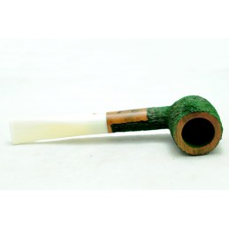 Kit my first briar pipe Paronelli billiard rusticated forest green