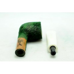 Kit my first briar pipe Paronelli billiard rusticated forest green