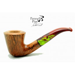 Briar pipe Paronelli bent walnut contrast handmade