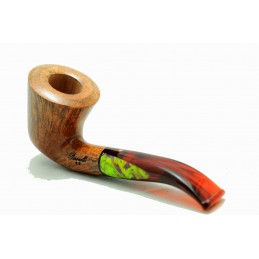 Briar pipe Paronelli bent walnut contrast handmade