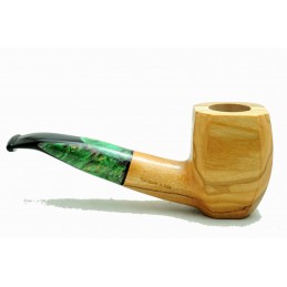 Wild olive wood pipe Paronelli REVERSE bent handmade