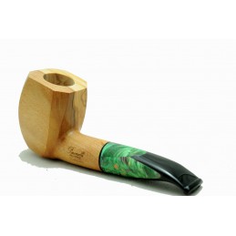 Wild olive wood pipe Paronelli REVERSE bent handmade