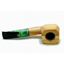 Wild olive wood pipe Paronelli REVERSE bent handmade