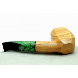 Wild olive wood pipe Paronelli REVERSE bent handmade