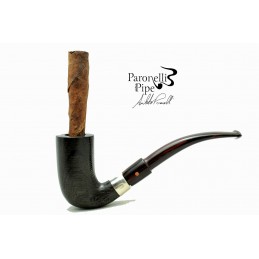 Bog Oak 5000 years pipe Paronelli Toscano handmade with silver ring 925
