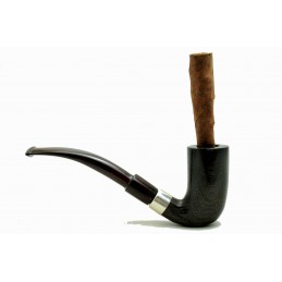 Bog Oak 5000 years pipe Paronelli Toscano handmade with silver ring 925