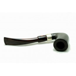 Bog Oak 5000 years pipe Paronelli Toscano handmade with silver ring 925