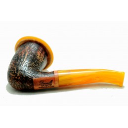 Briar pipe Paronelli CALABASH half bent sandblast handmade