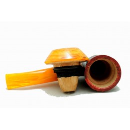 Briar pipe Paronelli CALABASH half bent sandblast handmade