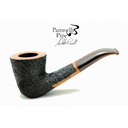 Briar pipe Paronelli chubby bent rusticated handmade