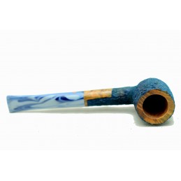 Kit my first briar pipe Paronelli billiard rusticated night blue