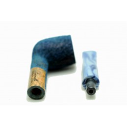 Kit prima pipa Paronelli radica billiard rusticata night blue